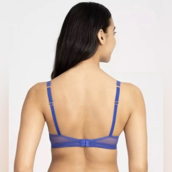 All You Lively Mesh Trim Bralette, Color Clamatis Blue, Size Medium, NWT - Picture 2 of 9